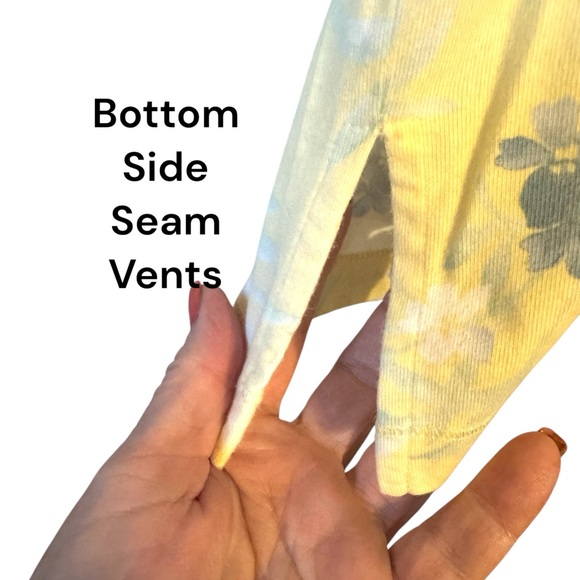 ❤️Liz Claiborne Woman  Pastel Yellow/Blue Floral Top PLUS: 1X     #w - Picture 5 of 8